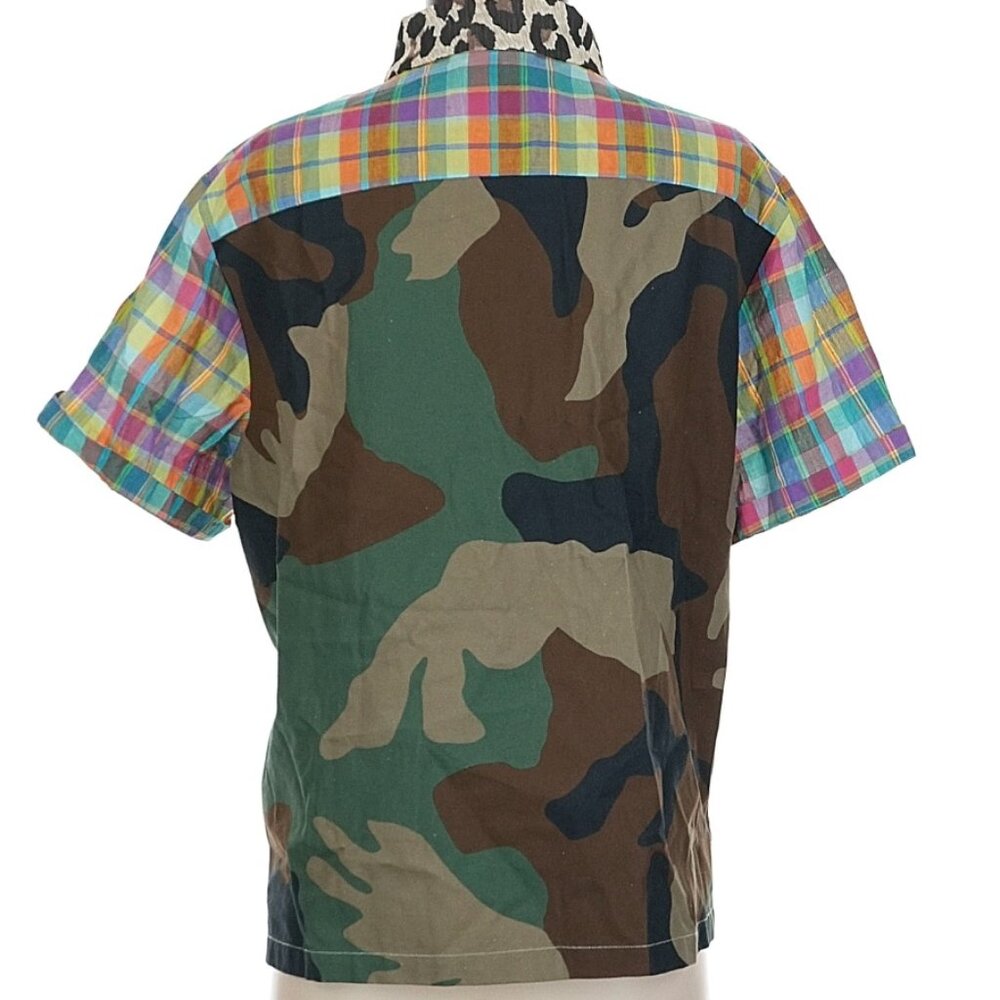 SEMICOUTURE Clarisse Patchwork Mixed Print Shirt Eclectic Italian Designer M 44 - Picture 5 of 15
